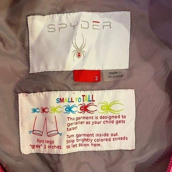 Spyder Little Girls Ski Bib Bitsy Sparkle Snow Winter size 2 - Picture 3 of 12